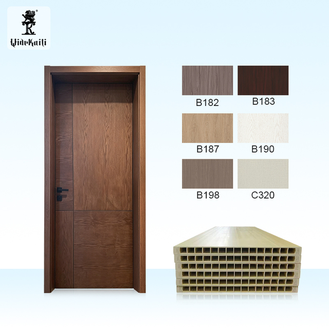 Gi&aacute; thấp Thiết kế hiện đại Ph&ograve;ng tắm chống nước Cửa nội thất WPC c&oacute; khung cho ng&ocirc;i nh&agrave;